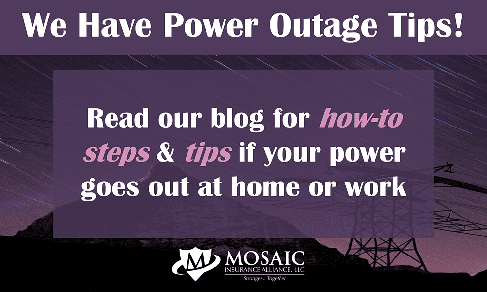 Infographic of power outage tips