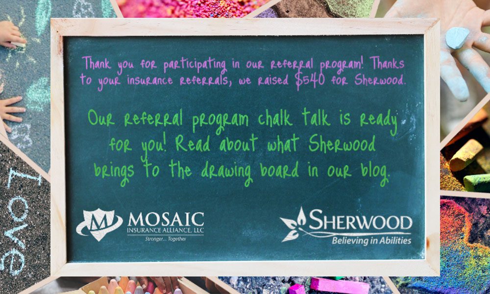 Blog - Chalk Board Collage Background with a Large Chalk Board Sitting on Top with Purple and Green Chalked Message Written on it