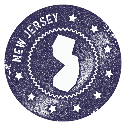Cannabis Insurance By State - New Jersey State in a Seal Logo Updated
