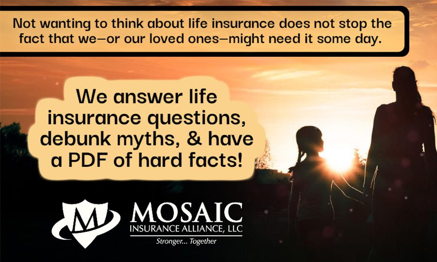Blog Post - Life Insurance Text Over an Image of a Mother and Daughter Looking at a Sunset Outside