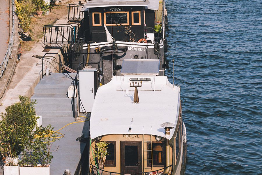 Boathouse Insurance - Aerial View of White and Beige Boats